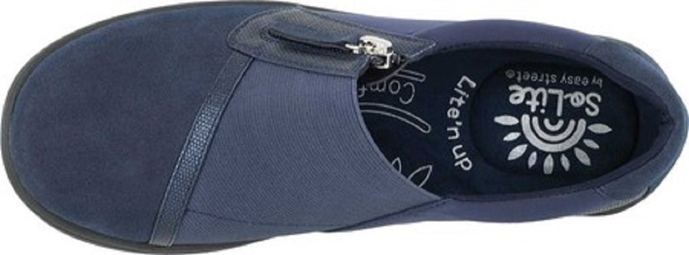 Easy Street Dreamy Comfort Slip-on Feminino Azul Tamanho 7,5 M