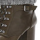 Botas de motociclista femininas Circus By Sam Edelman Calgary de couro sintético com cadarço, verde, tamanho 9M