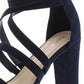 Sandálias femininas Bar III Blythe Ankle Open Toe, pretas, tamanho 6,5 M