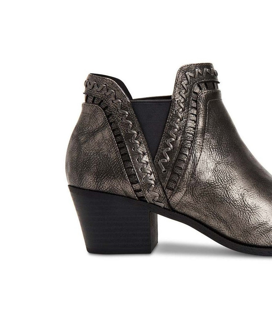 Botas femininas estilo &amp; co MERIDAA com biqueira amendoada e cano curto, cinza, tamanho 7 W