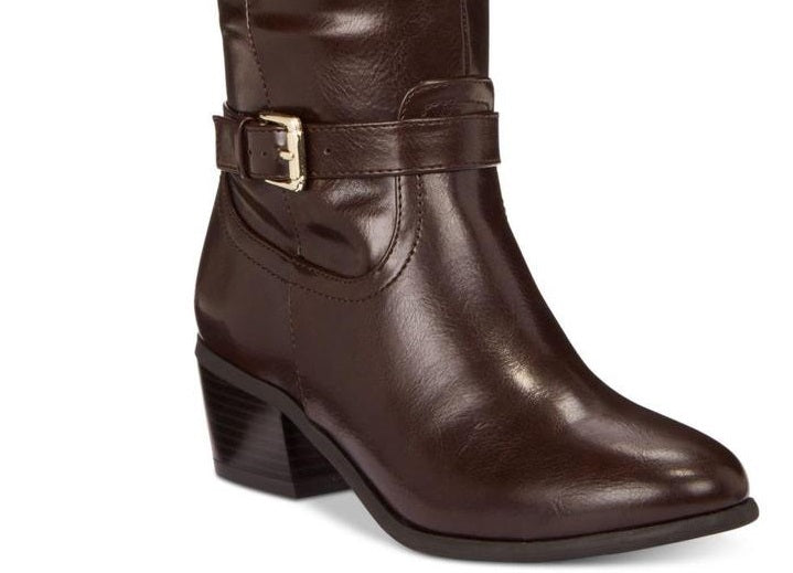 Karen Scott Botas femininas Fayth de bico fechado até o joelho, tamanho 7 M, marrom