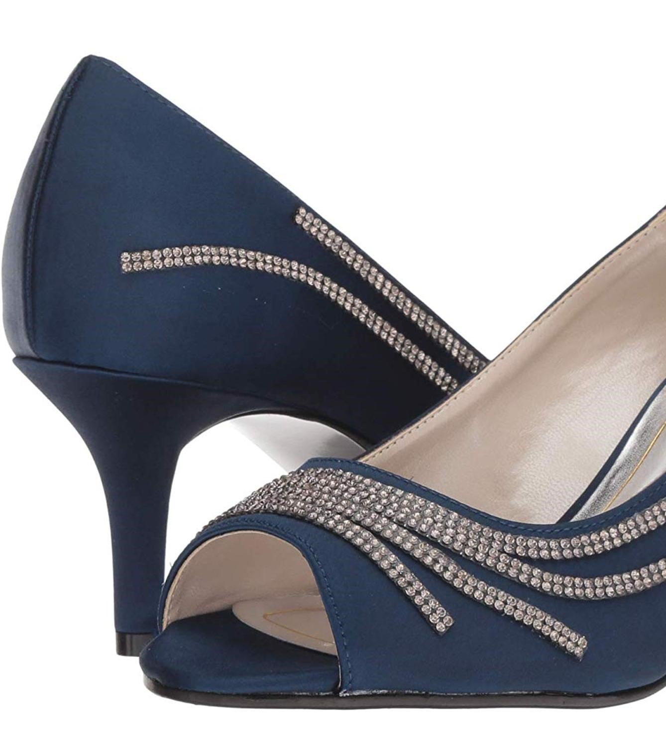 Caparros Oz Peep Toe Classic Scarpin Feminino Azul Tamanho 6,5 M