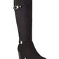 Karen Scott Botas femininas com zíper e bico amendoado, salto gatinho, pretas, tamanho 6 M-WC