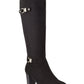 Karen Scott Botas femininas com zíper e bico amendoado, salto gatinho, pretas, tamanho 6 M-WC