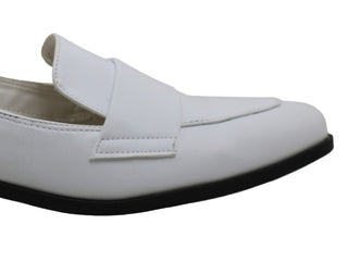 Oxfords femininos Bar III bico fino, brancos, tamanho 7,5 M