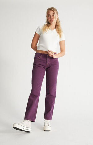 Levi's Women's Plus Straight Mid Rise Pants Purple  Size 20W