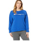 Moletom feminino Champion Fleece Crew Azul Tamanho XX-G