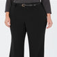 Calça feminina Charter Club Plus Tummy Slimming Relaxed Fit, preta, tamanho 24W