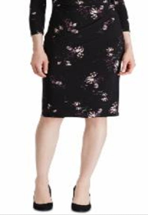 Vestido envelope feminino Ralph Lauren com manga 3/4, vestido de festa, preto, tamanho 6, pequeno