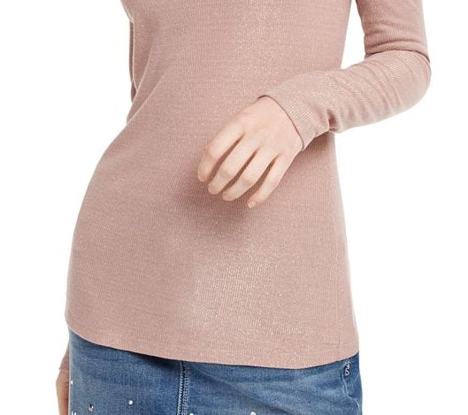 INC International Concepts Feminino Shimmer Gola Alta Rosa Tamanho Médio