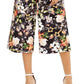 Calça feminina larga com bolsos florais da INC International Concepts, preta, tamanho 14
