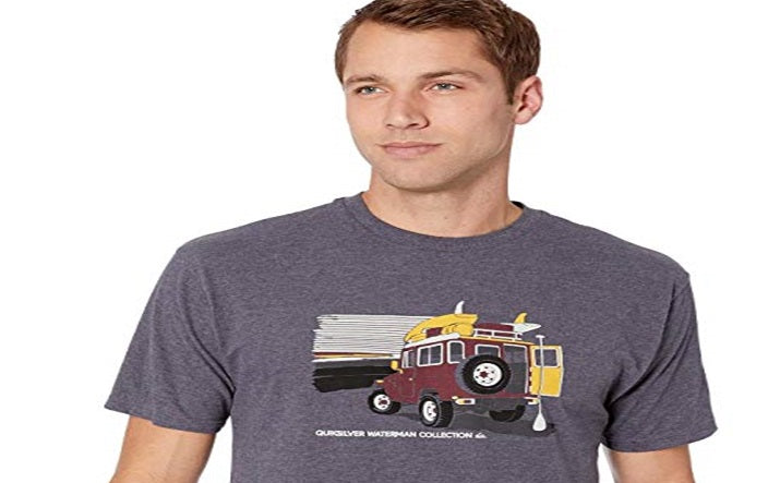 Camiseta Quiksilver Masculina Estate Parisian Night Heather Cinza Tamanho Grande