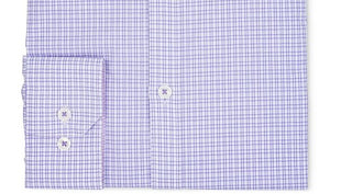 Camisa social xadrez masculina Ryan Seacrest Distinction, roxa, tamanho 11