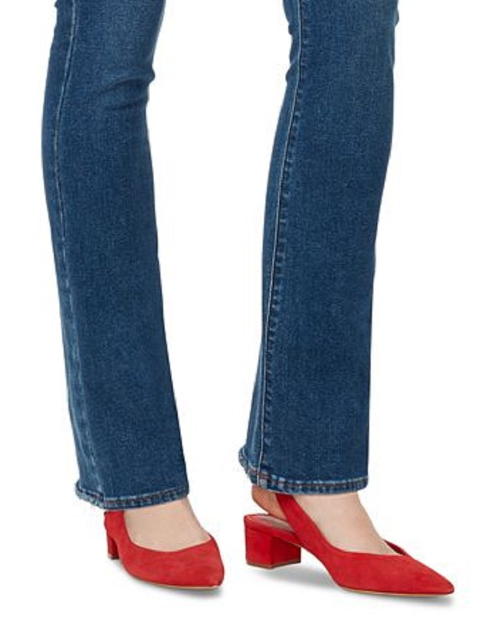 Calça jeans feminina Sanctuary com botões Linden Bootcut, azul, tamanho 31