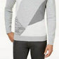 Suéter Alfani Masculino com Blocos de Cor em Ângulo Cinza Tamanho X-G