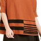 Poncho feminino estampado Alfani marrom tamanho 2XL