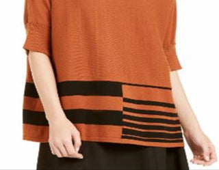 Poncho feminino estampado Alfani marrom tamanho 2XL