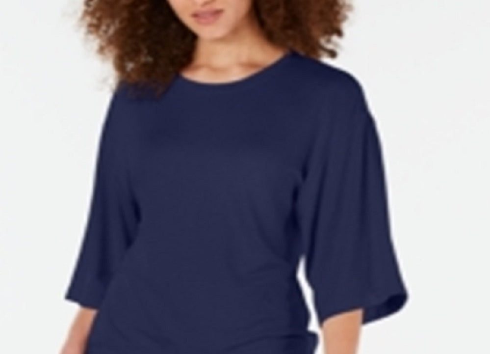 Ideologia Top feminino com amarração nas costas Azul Tamanho 2XL