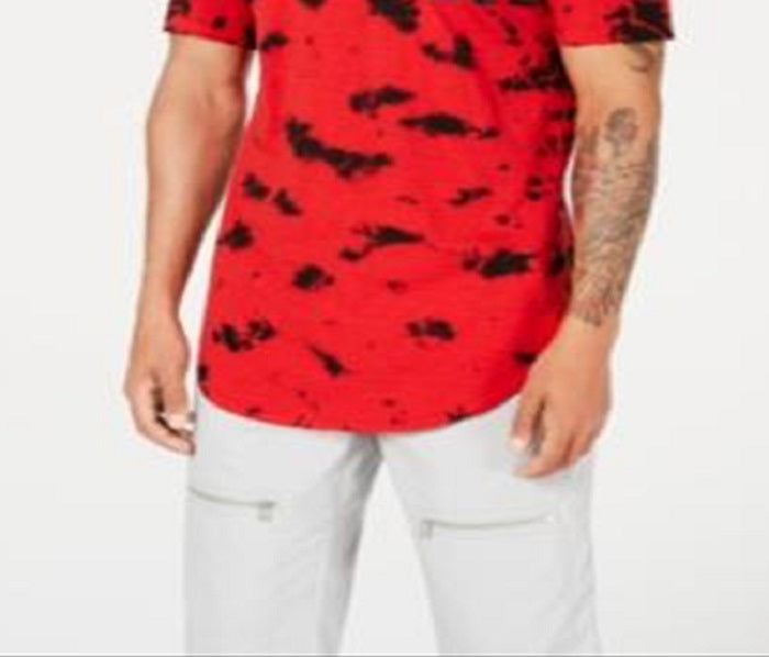 Camiseta masculina Tie Dye Plus da INC International Concepts, vermelha, tamanho pequeno