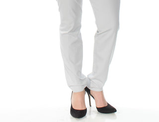 Calça skinny com zíper Alfani feminina para usar no trabalho, cinza, tamanho 14