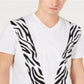 Camiseta masculina com estampa zebra da INC International Concepts, branca, tamanho pequeno