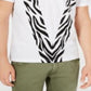 Camiseta masculina com estampa zebra da INC International Concepts, branca, tamanho pequeno