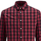 Camisa xadrez essencial masculina Jack &amp; Jones vermelha tamanho médio