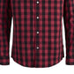 Camisa xadrez essencial masculina Jack &amp; Jones vermelha tamanho médio