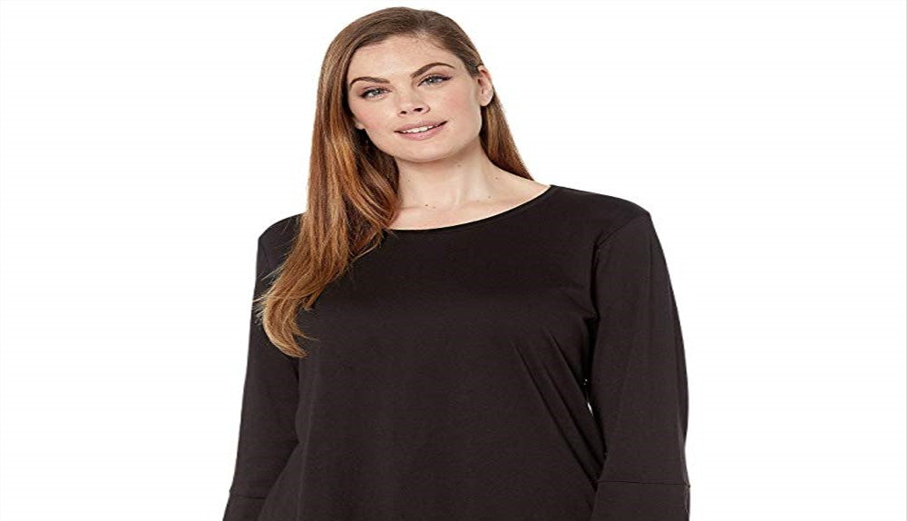 Camiseta feminina Michael Kors Plus com detalhes, preta, tamanho GG