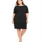 Vestido justo plus size feminino Alfani, preto, tamanho 26W