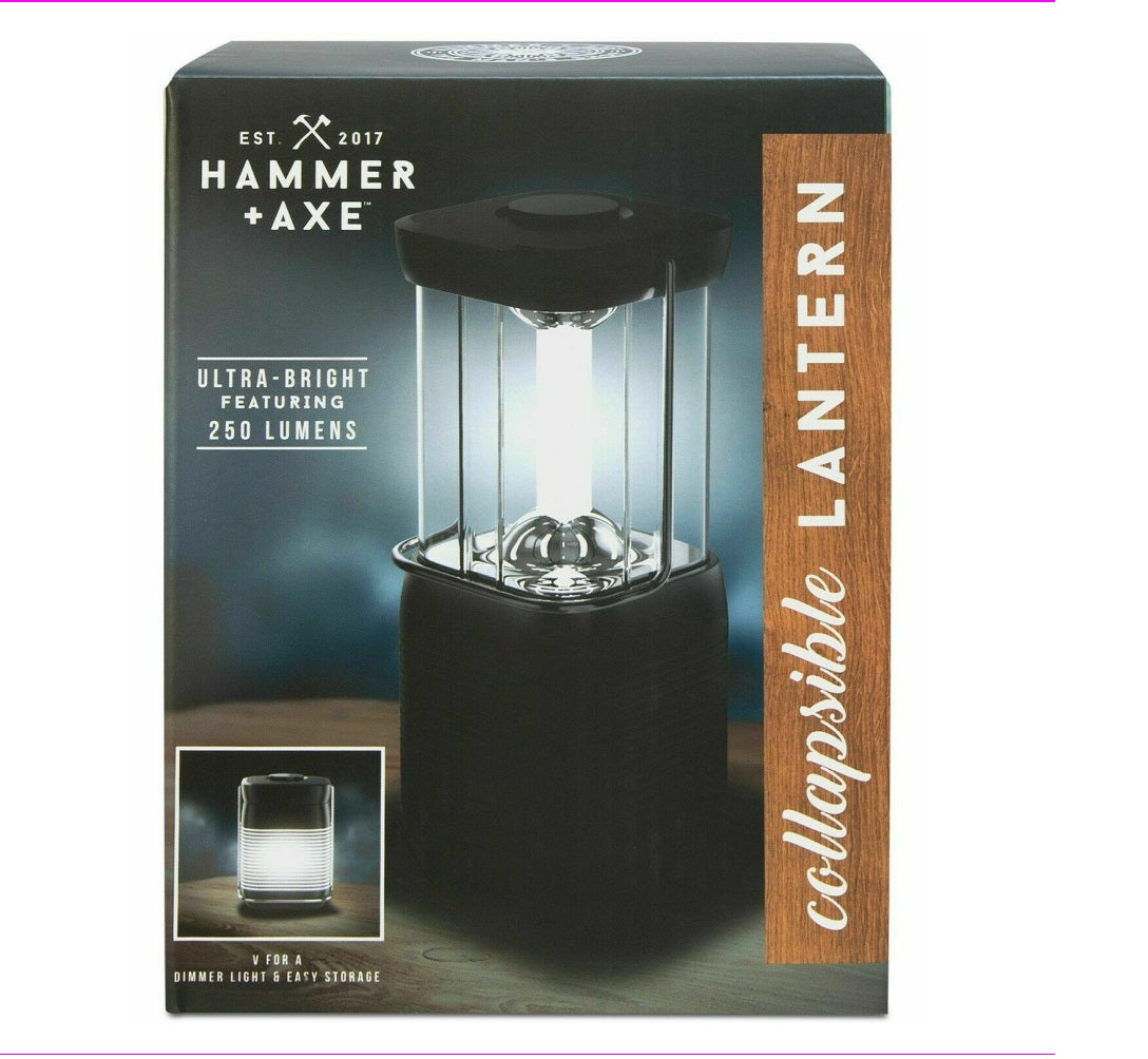 Lanterna dobrável unissex Hammer &amp; Axe Merch Source, preta, tamanho único