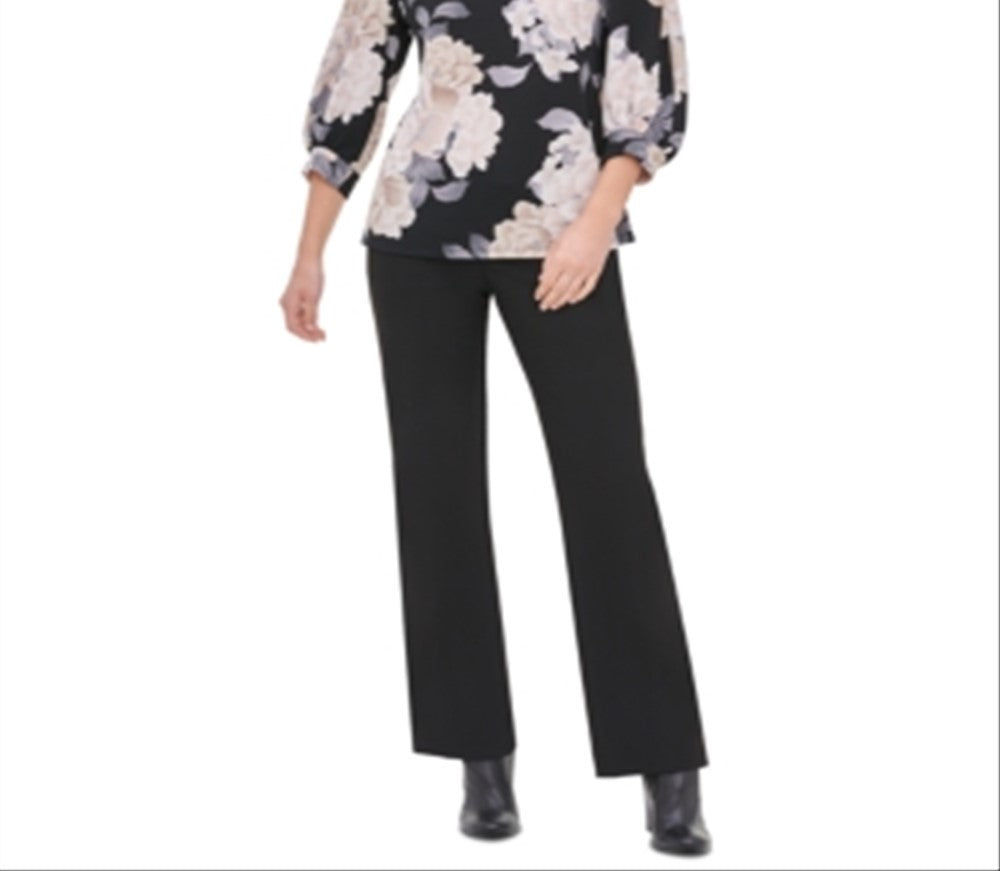 Camiseta Calvin Klein Feminina Floral Manga 3/4 Preta Tamanho P