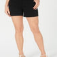 Shorts jeans femininos com cinto Style &amp; Co, preto, tamanho 12
