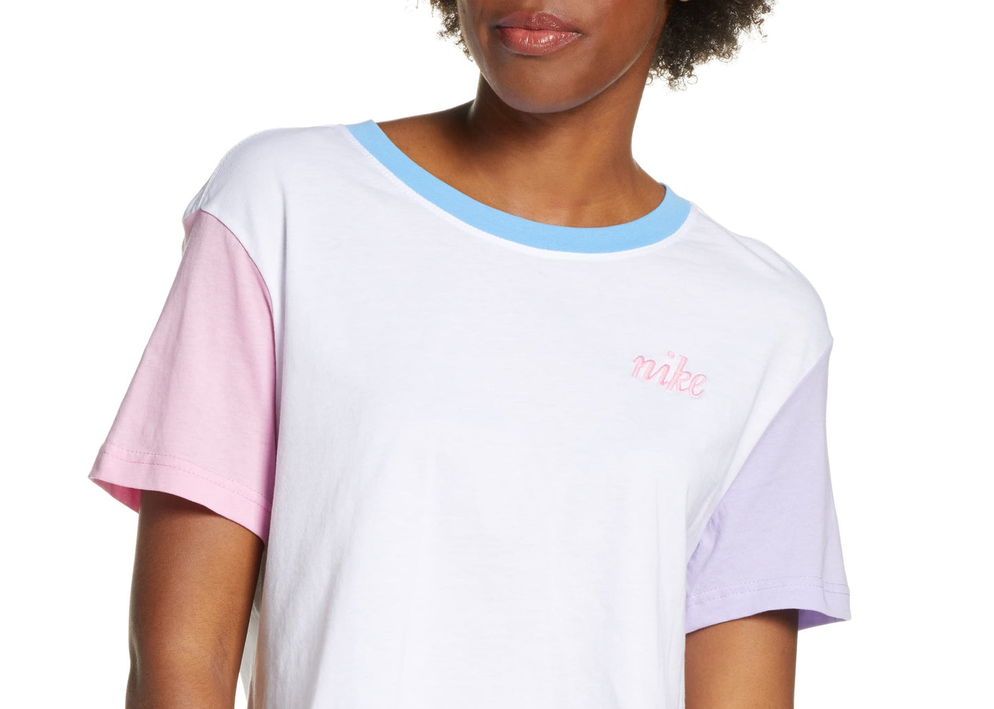 Top curto Nike Fitness Yoga feminino, branco, tamanho grande