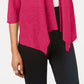 Cardigan feminino Alfani de linho com frente aberta, rosa, tamanho pequeno e pequeno