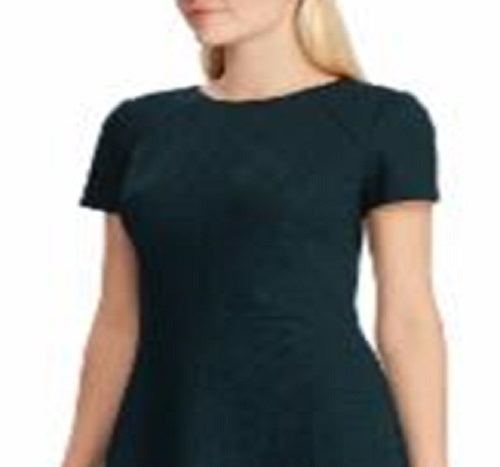 Vestido feminino Ralph Lauren Ponte Fit and Flare, verde, tamanho 6