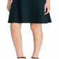 Vestido feminino Ralph Lauren Ponte Fit and Flare, verde, tamanho 6