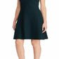 Vestido feminino Ralph Lauren Ponte Fit and Flare, verde, tamanho 6