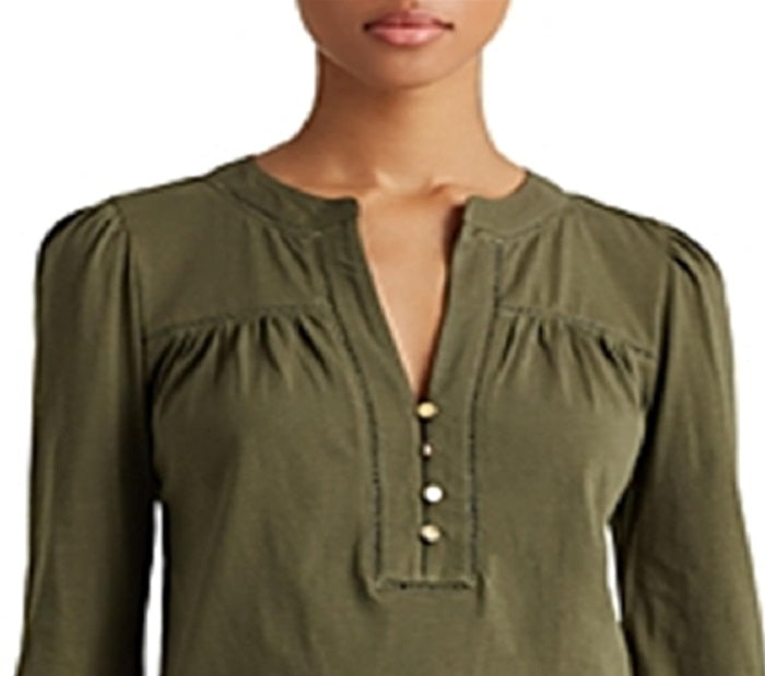 Blusa Ralph Lauren Feminina Manga Longa Gola V Verde Tamanho Médio
