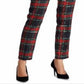 Calça de terno xadrez feminina Ralph Lauren preta tamanho 12 pequena