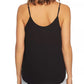 1.STATE Top de camisola feminino de chiffon preto - tamanho médio