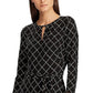Vestido Equestre Feminino Ralph Lauren Keyhole A Line Preto Tamanho 4 Petite