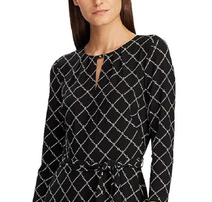 Vestido Equestre Feminino Ralph Lauren Keyhole A Line Preto Tamanho 4 Petite