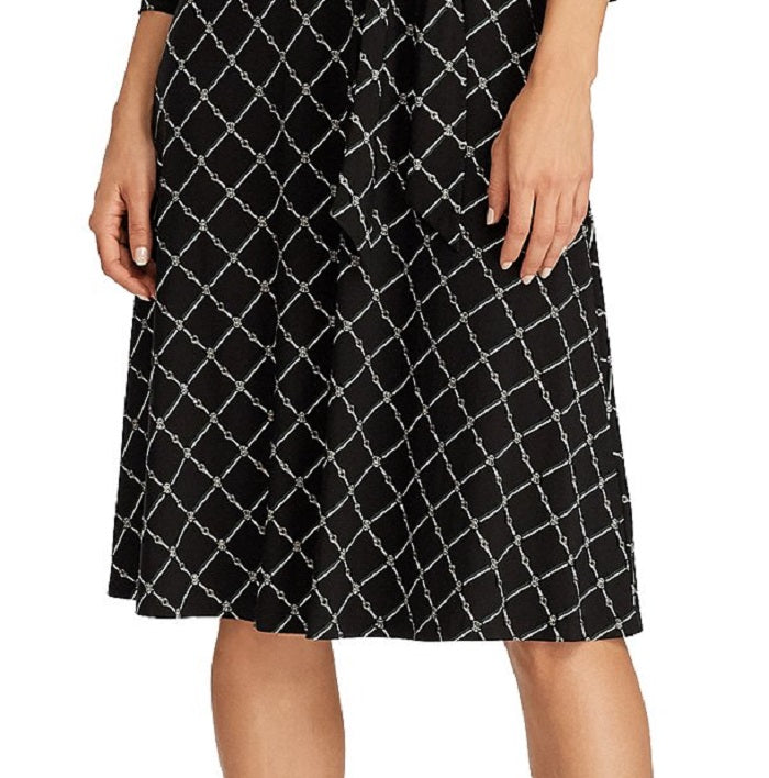 Vestido Equestre Feminino Ralph Lauren Keyhole A Line Preto Tamanho 4 Petite