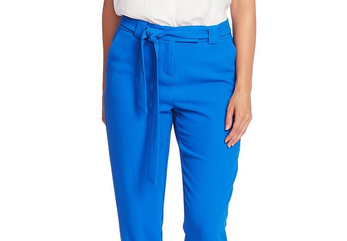 Calça feminina Vince Camuto com zíper para festa, azul, tamanho 14