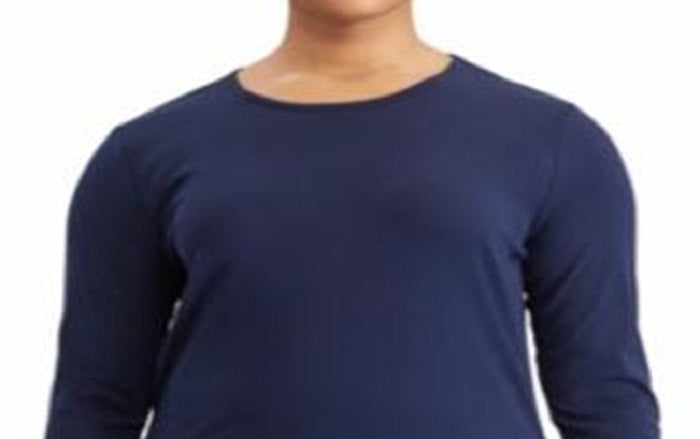 Camiseta Ralph Lauren Feminina Stretch Manga Longa Azul Tamanho 2X