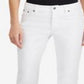 Calça jeans reta feminina Ralph Lauren, branca, tamanho 14