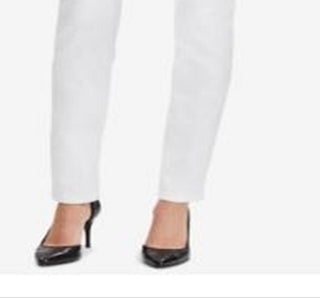 Calça jeans reta feminina Ralph Lauren, branca, tamanho 14