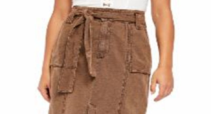 Saia MIDI Catching Feelings Feminina Free People Marrom Tamanho 10