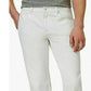 Calça jeans elástica clássica masculina Berlin, perna reta, branca, tamanho 32x34